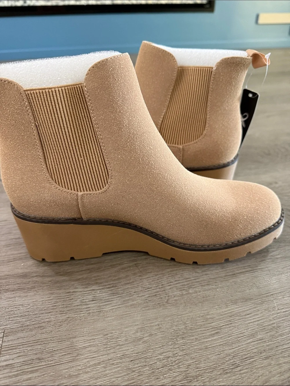 Women’s  Soft Suede  Platform Wedge Ankle Boots